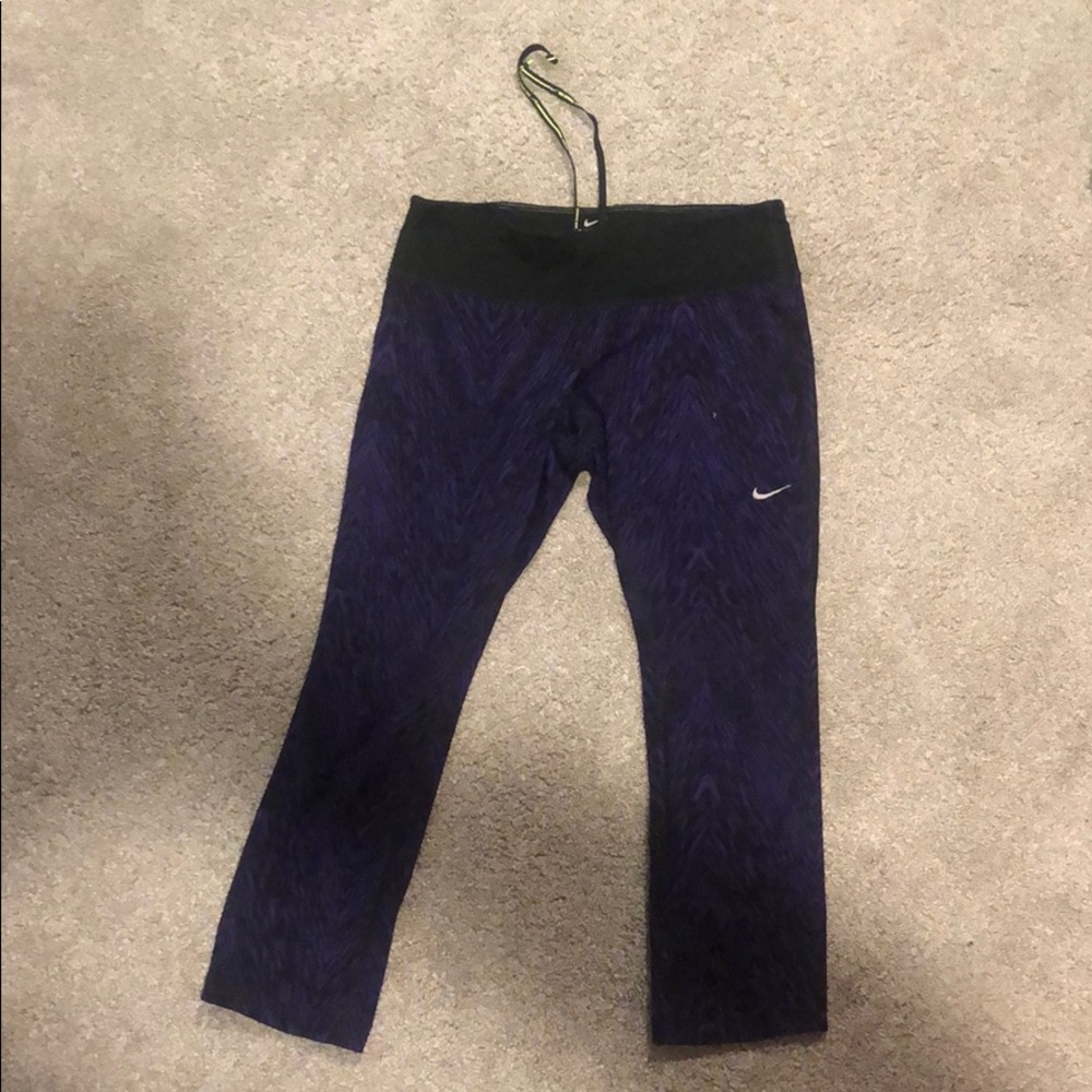 Patterned Purple Nike Capris